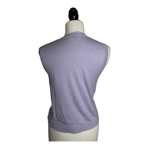 J. Crew Lavender Sleeveless Scoop Rib Neck Cotton Top S - Picture 5 of 8